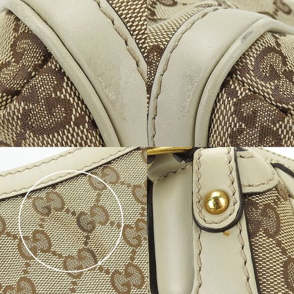 GUCCI Authentic Cream Leather Shoulder Bag - Picture 5 of 8